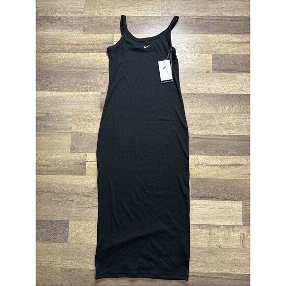 Nike Chill Rib Women's Slim Sleeveless Midi Dress M NWT $85 - Picture 2 of 9